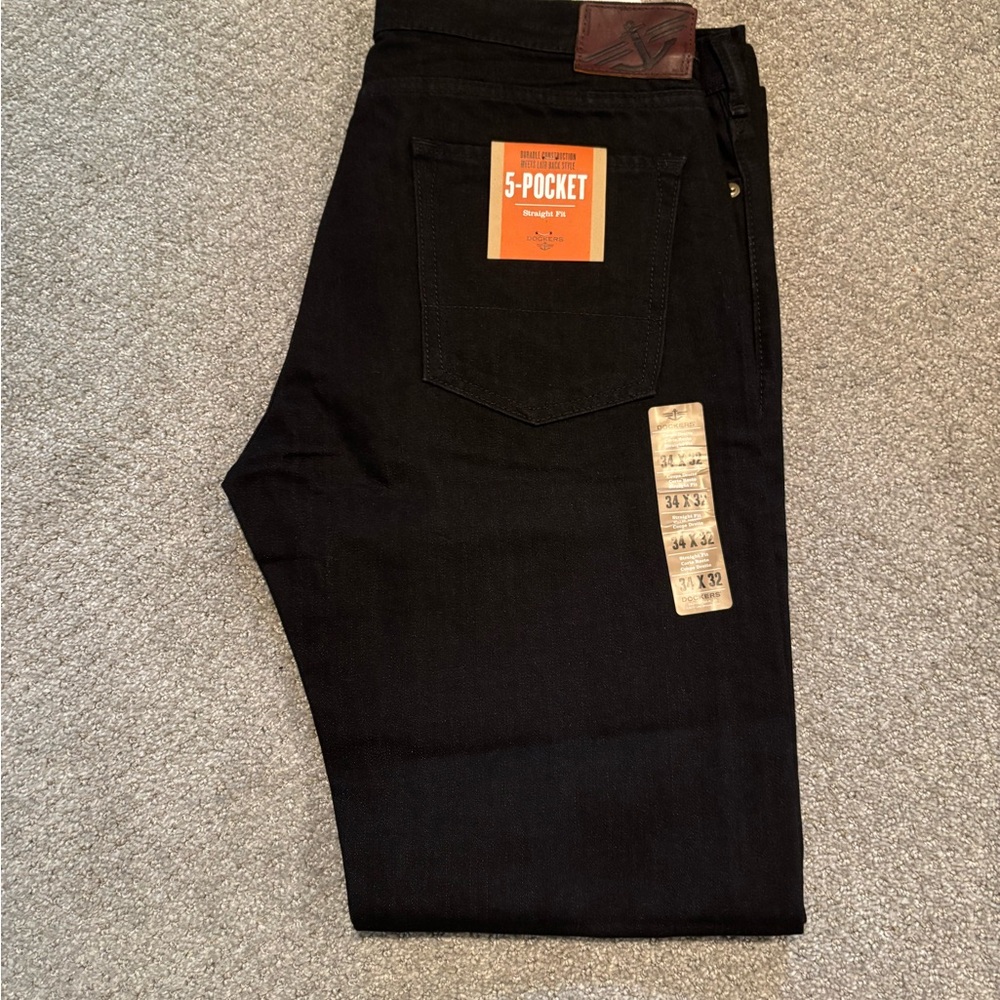 Dockers Black Straight Jeans Classic Style
